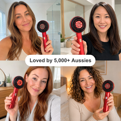 GrowWell™ ScalpGlow Red Light Massage Brush