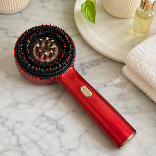 GrowWell™ ScalpGlow Red Light Massage Brush