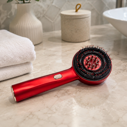GrowWell™ ScalpGlow Red Light Massage Brush